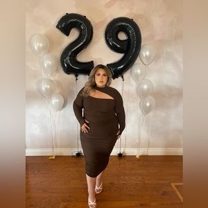 Chocolate midi dress